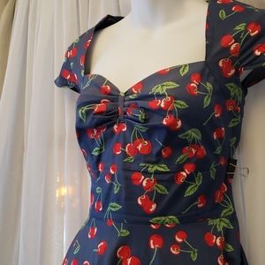 Hell Bunny Vixen Red Cherry Rockabilly Dress